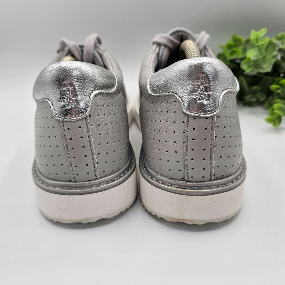 Hush Puppies Sabine Sneakers Womens 10 Vapor Gray Perforated Leather HW06591-050 - Picture 7 of 11